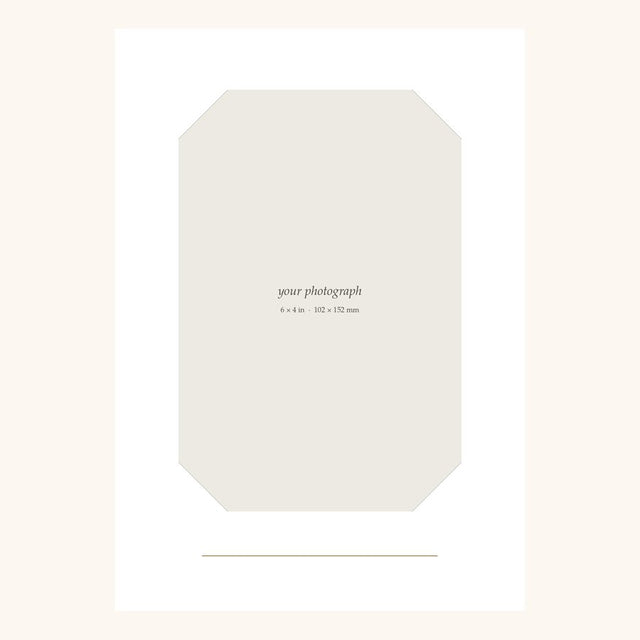 Kiraben plain white photo frame with ribbon slots, portrait