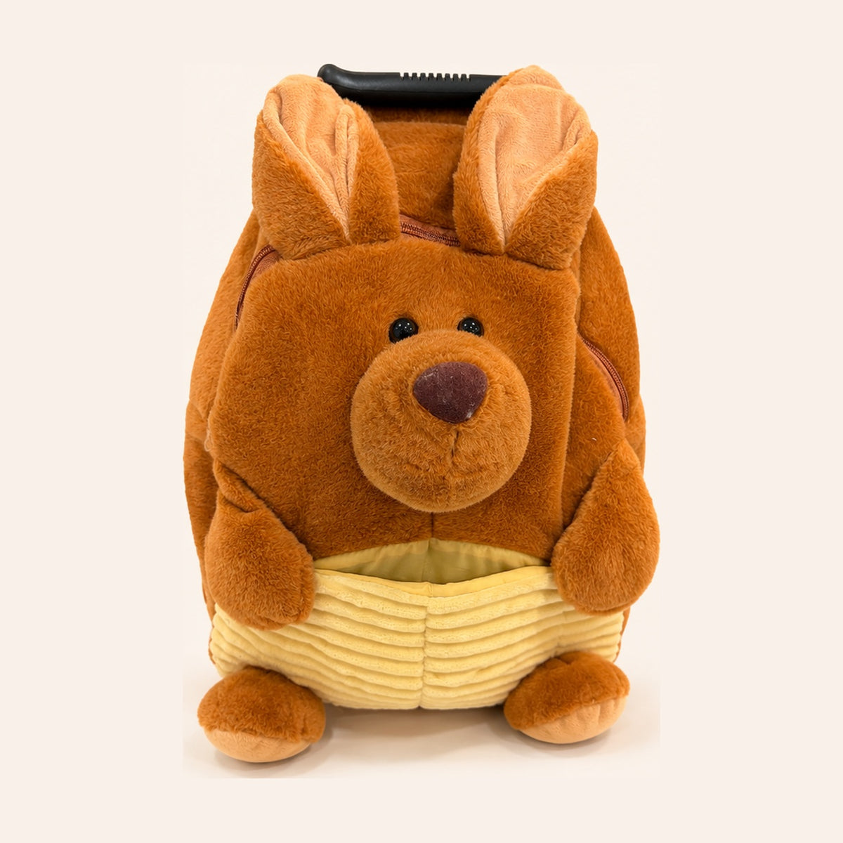 Kangaroo luggage bag, front with face and pouch