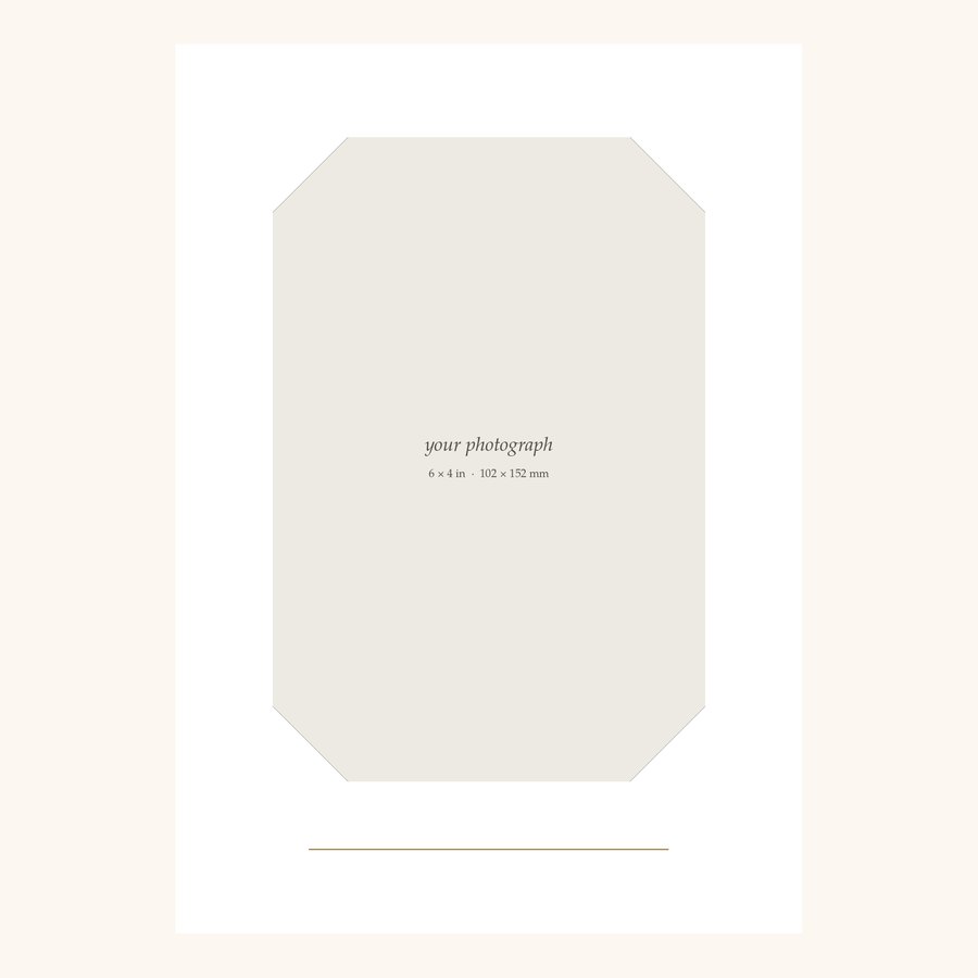 Kiraben plain white photo frame with ribbon slots, portrait