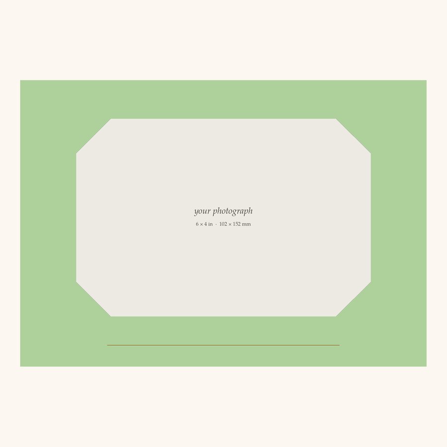 Kiraben plain white photo frame with ribbon slots, landscape