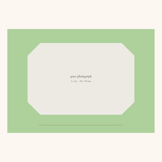 Kiraben plain white photo frame with ribbon slots, landscape