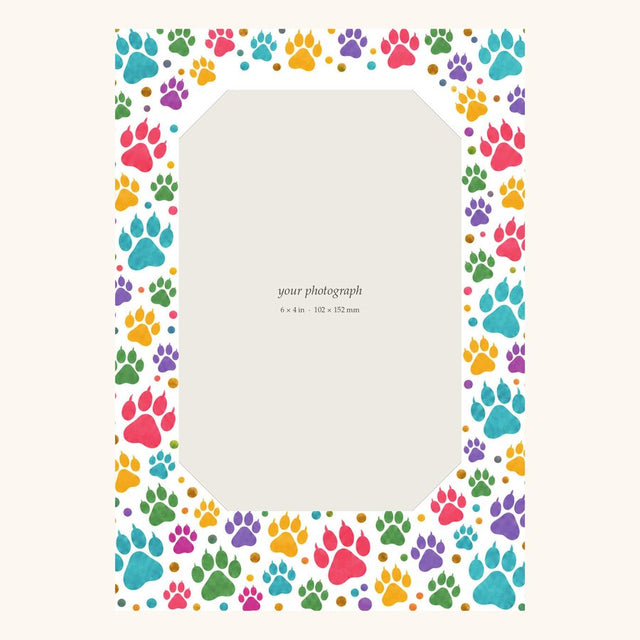 Kiraben bright paw print photo frame, clawed pads